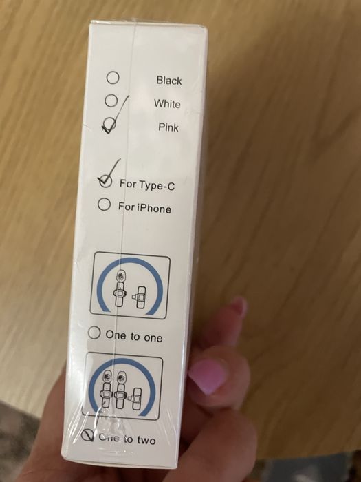 Рожевий мікрофон для Type-C