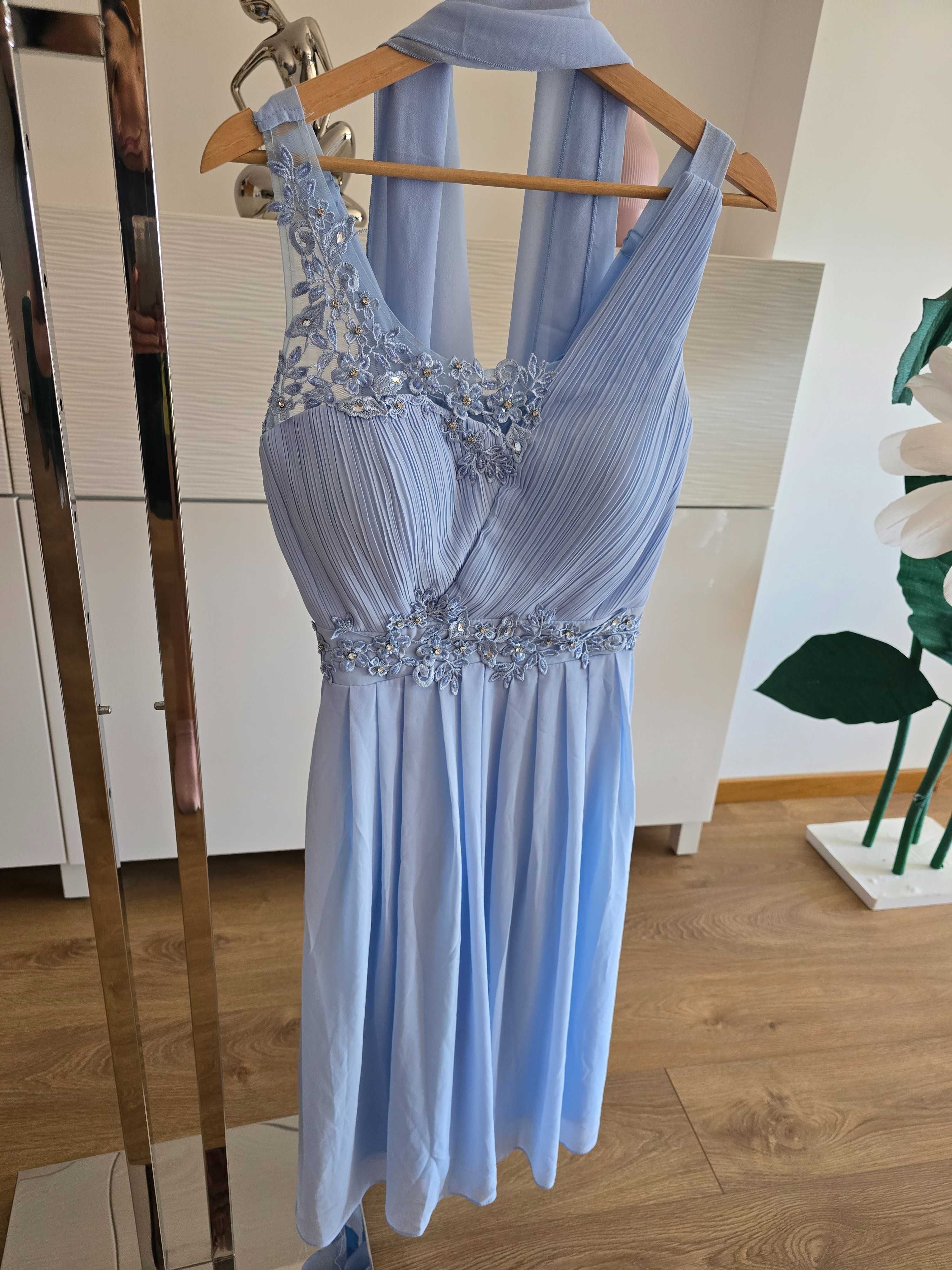 Vestido cerimonia azul