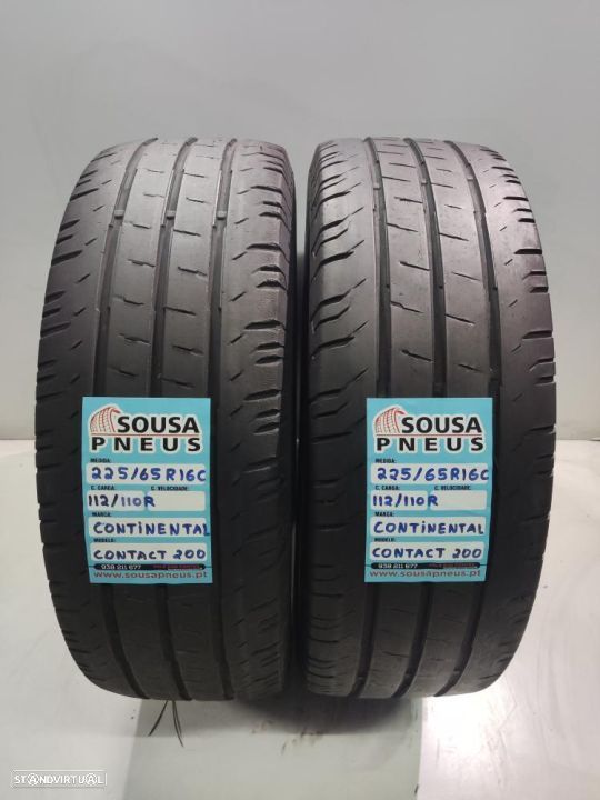 2 pneus semi novos 225-65r16c continental - oferta dos portes
