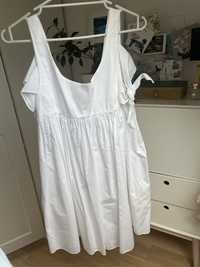 Zara Trafaluc biala przewiewna sukienka na lato S 36 jak nowa trapez