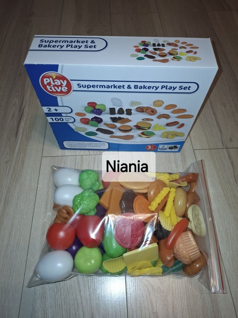 Żywność akcesoria jedzenia do zabawy 100 elementów  play tive