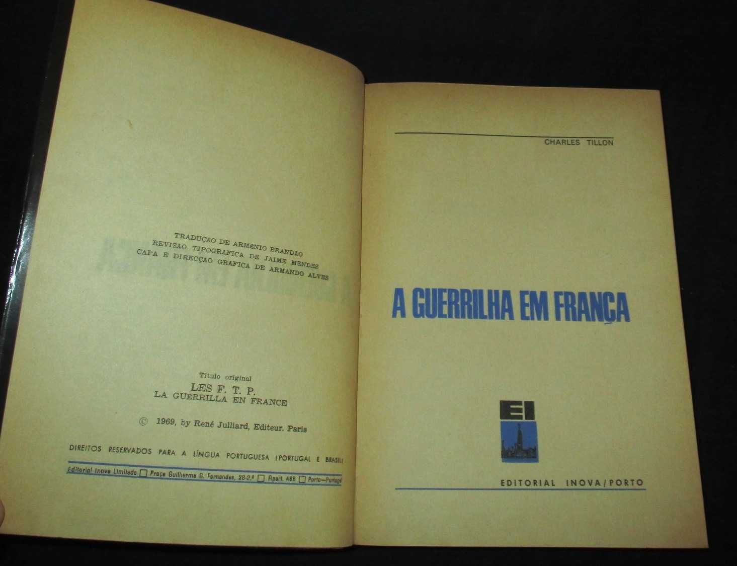Livro A Guerrilha em França Charles Tillon