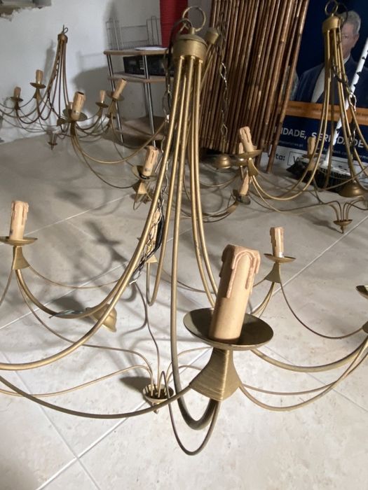 1 Candeeiro teto aranha ferro