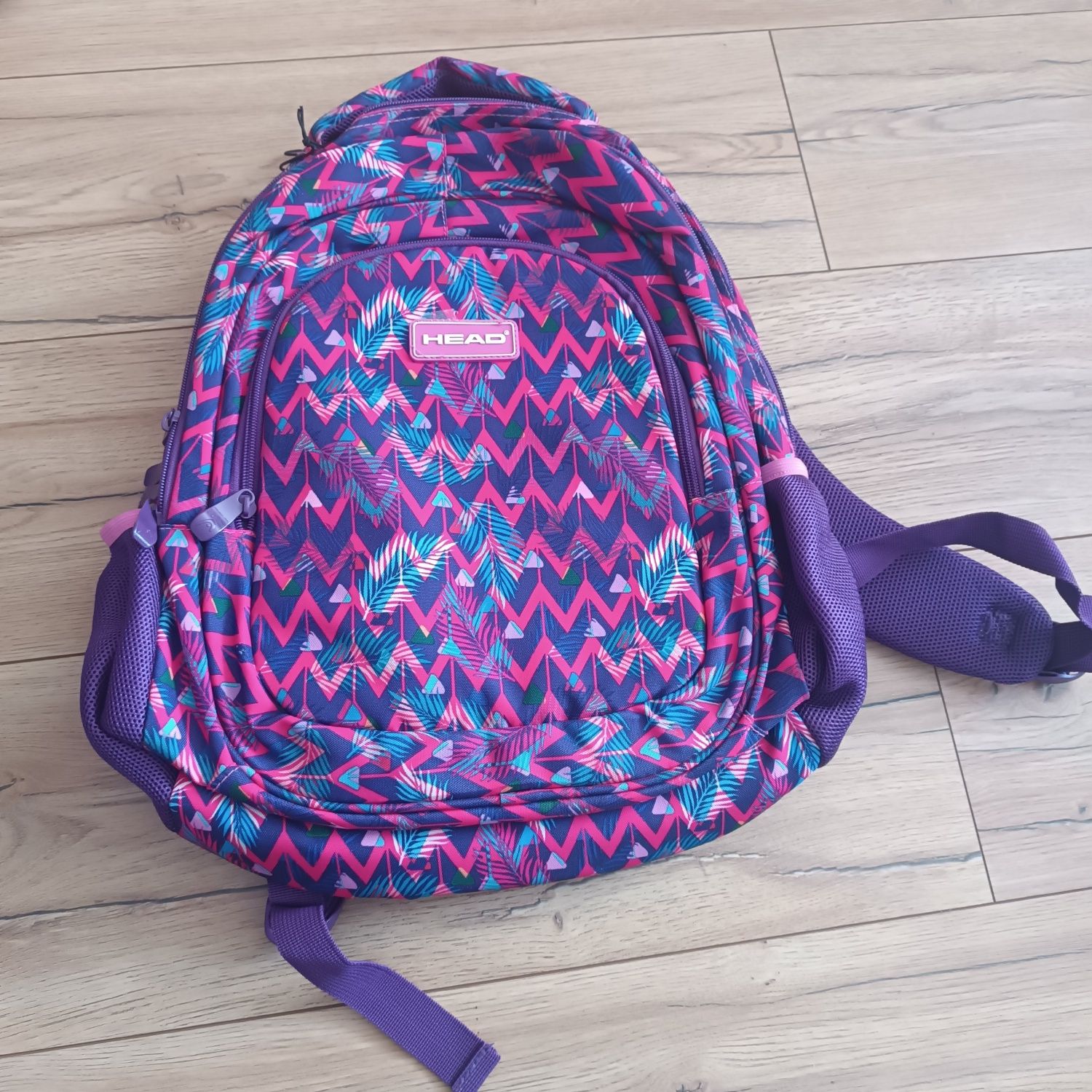 Plecak szkolny wielokomorowy Astra Head Wielokolorowy geometry pink