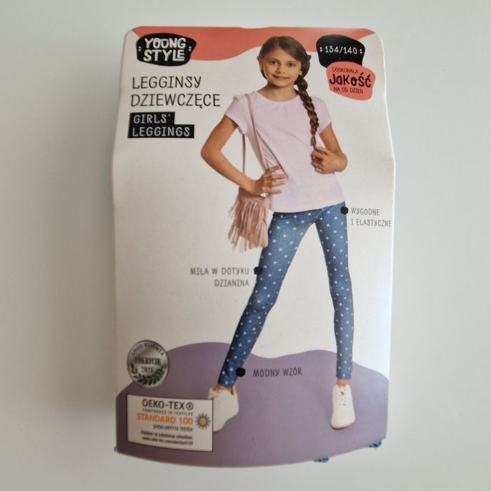 Leginsy dziewczęce 134/140