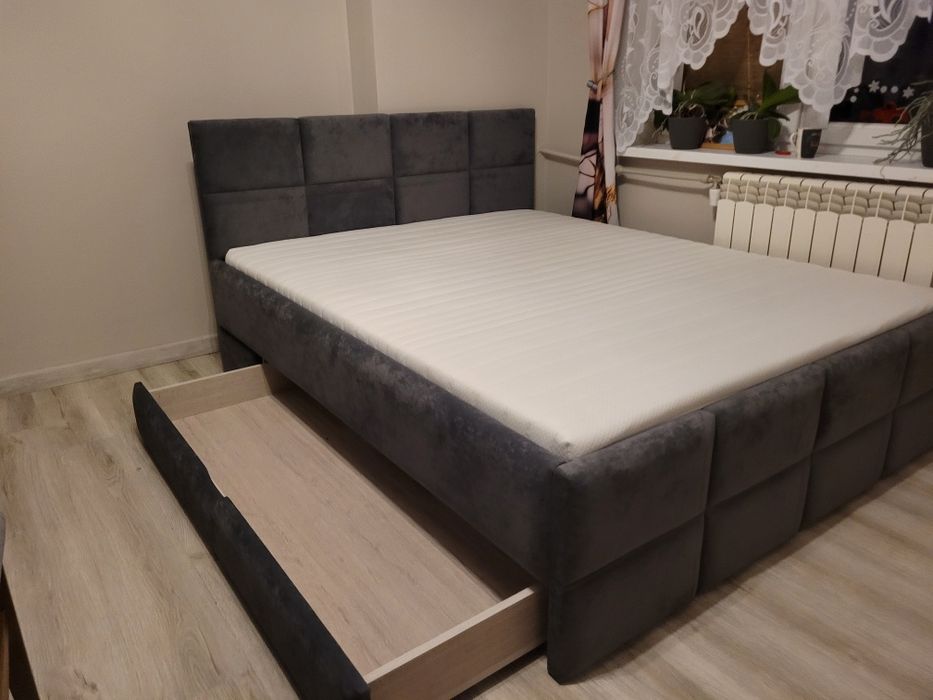 Łóżko tapicerowane kontynentalne małżeńskie 160x200 producent  nowe