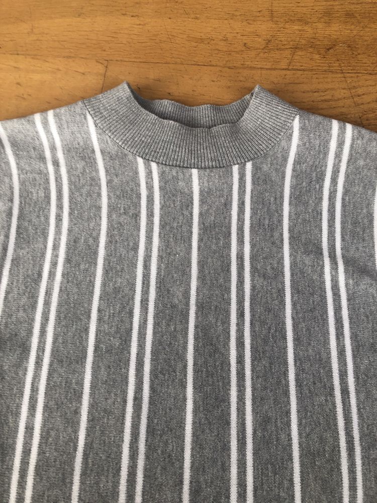 Sweterek krótki rękaw Topman  styl lata 80-te z krótkim rękawem