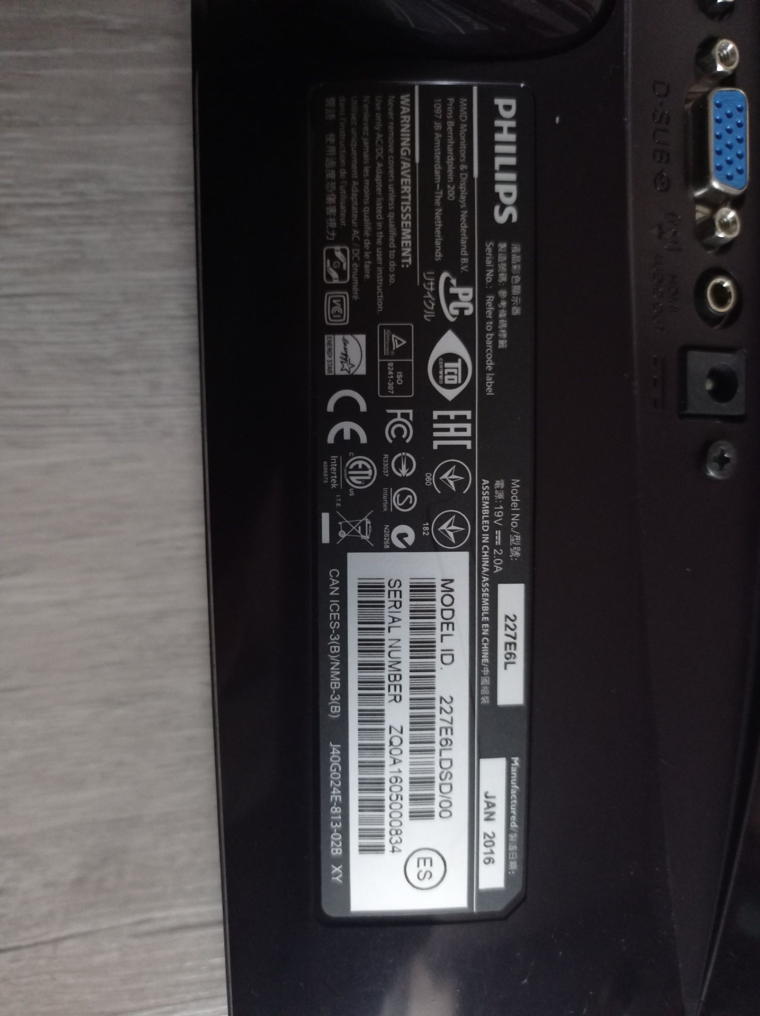 Monitor Philips 21.5 cala