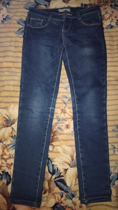 Зимние джинсовые брюки.