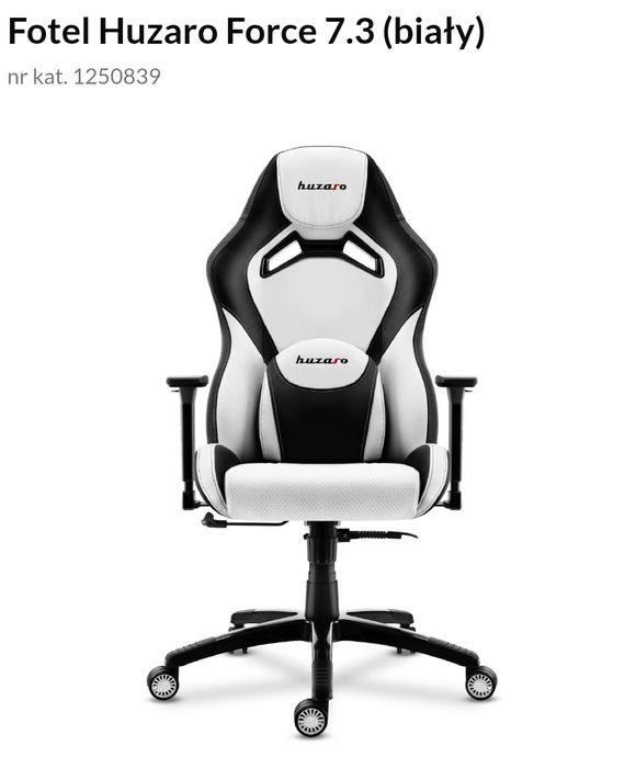 Nowy fotel gamingowy Huzaro Force 7.3 biały