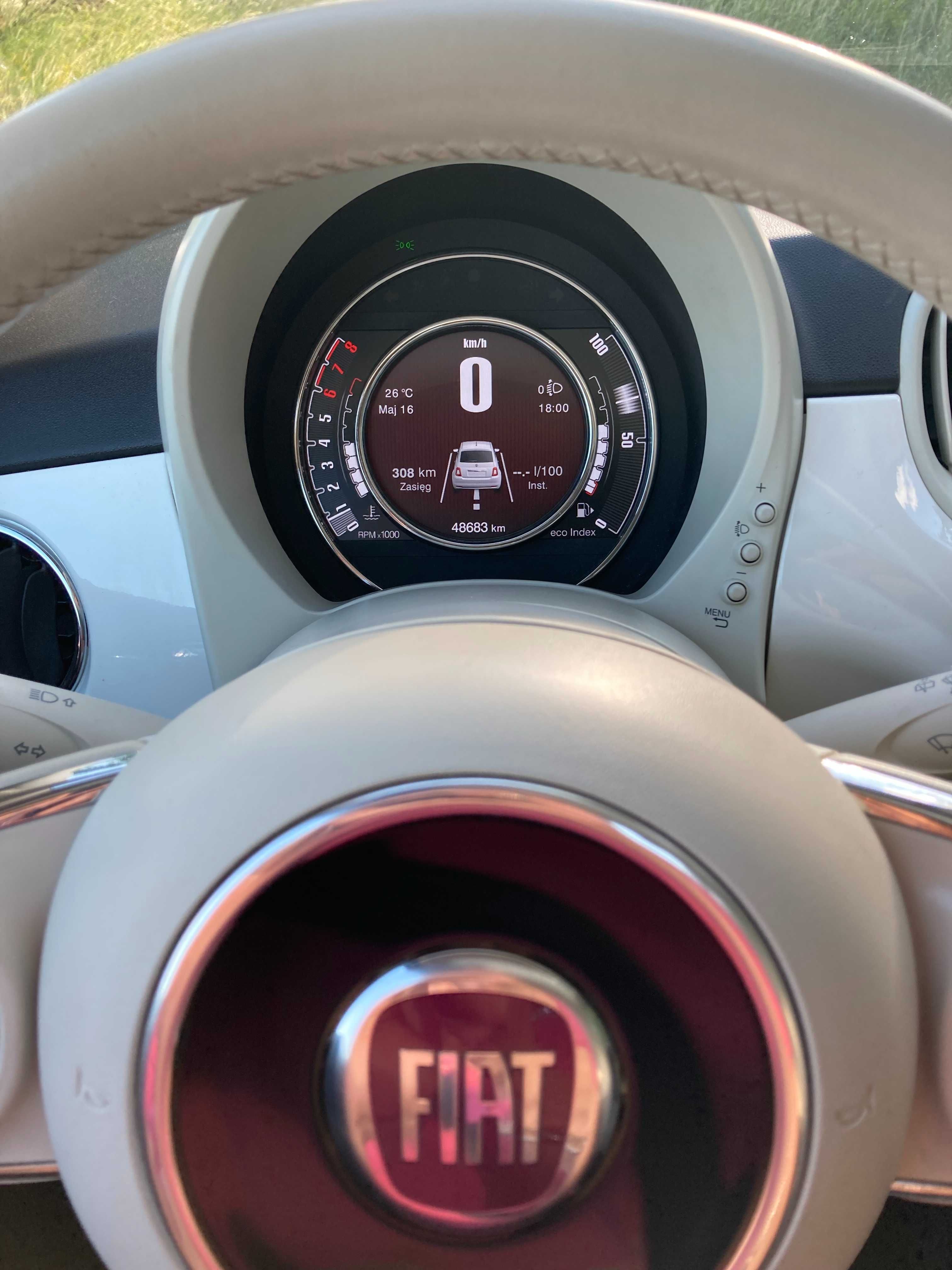 FIAT 500 1.2 2019 BIAŁY Panoramiczny dach
