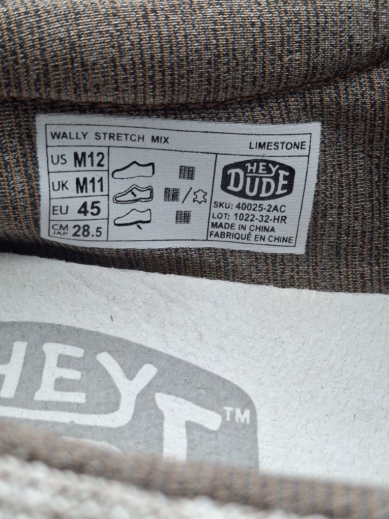 Мокасини Hey Dude Wally Sox Нові 45р.
