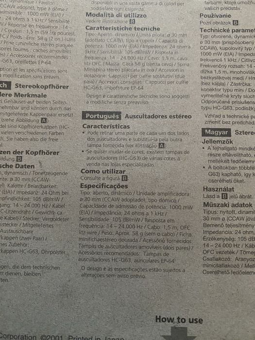 Stereo Headphones Sony