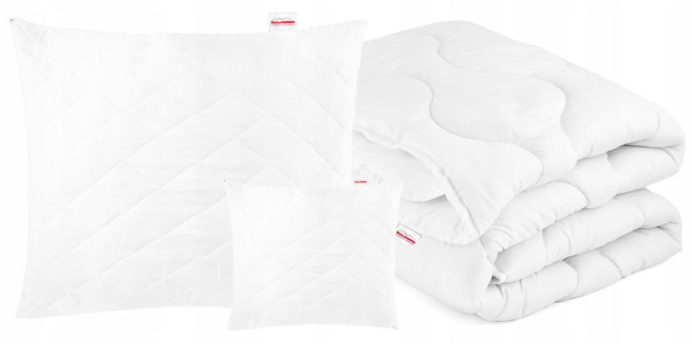 Kołdra 140x200 całoroczna poduszka 70x80 jasiek 40x40 antyalergiczna