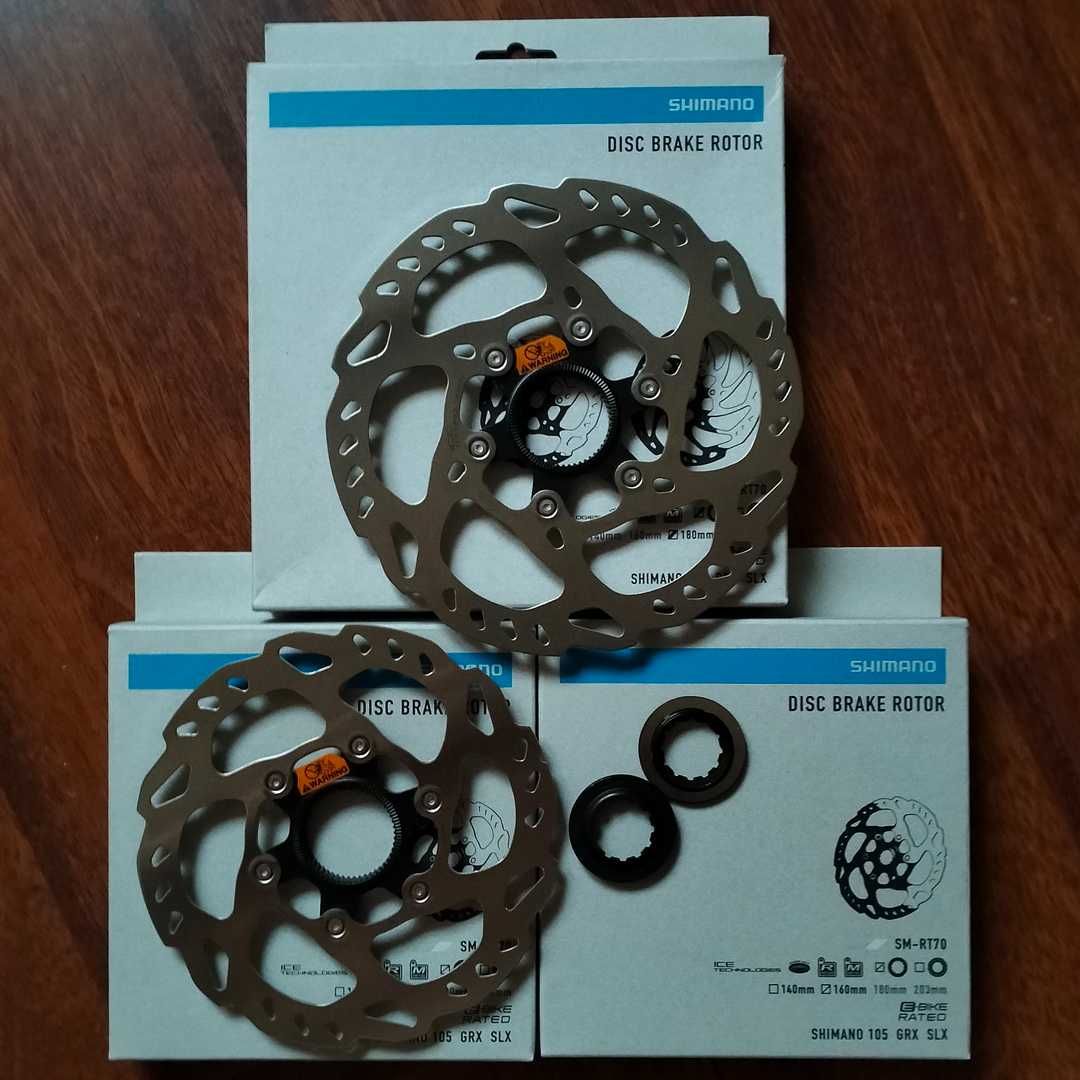 Гальма з роторами Shimano Deore, SLX, XT; AVID Японія