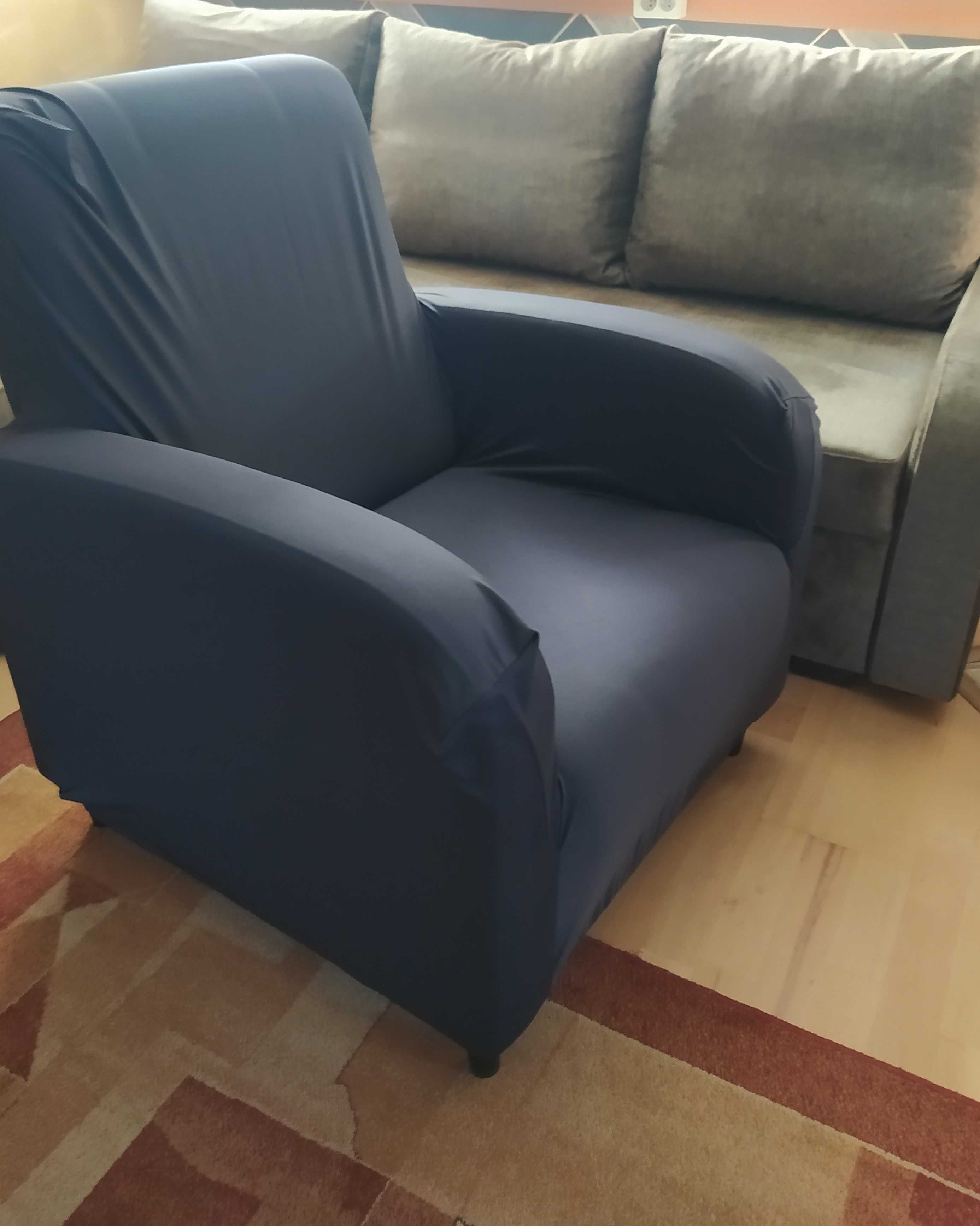 Vida XL Pokrowiec Pokrowce komplet 2 fotele + Sofa / kanapa Grafitowe
