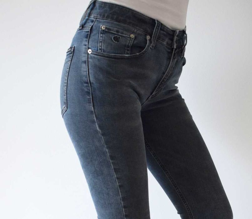 Calvin Klein w28 l30 s spodnie rurki skinny wysoki stan high waist