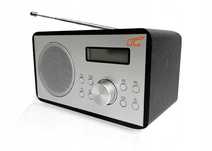 Radio kuchenne zegar budzik BLUETOOTH GŁOŚNIK srebrne podświetlenie