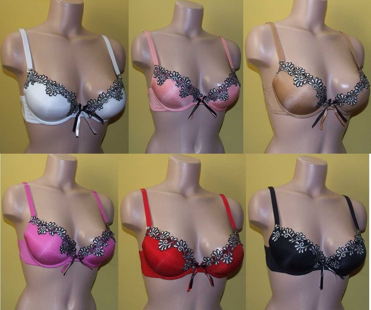 Stanik BRA Biustonosz Powiększający Biust Push-Up Kolory Miseczka B