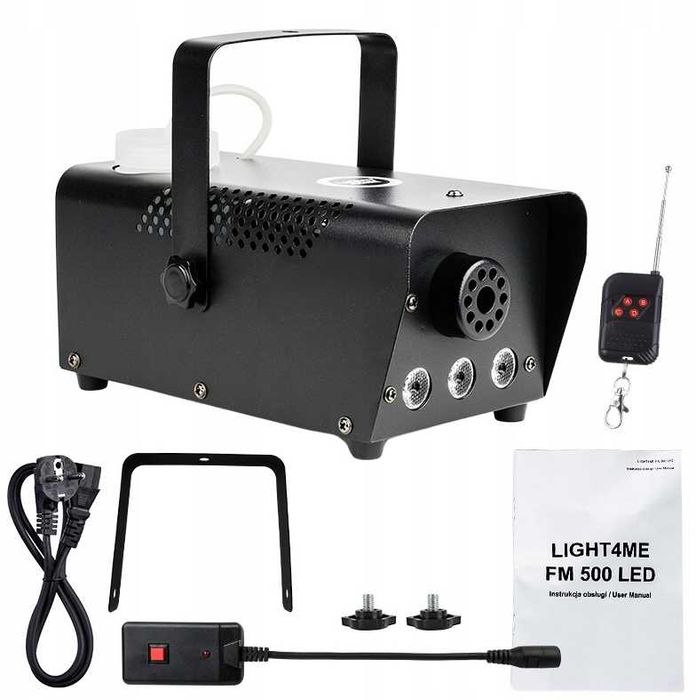 Nowa WYTWORNICA DYMU Maszyna Do Dymu Mgły Dymiarka LED Pilot | GRATIS