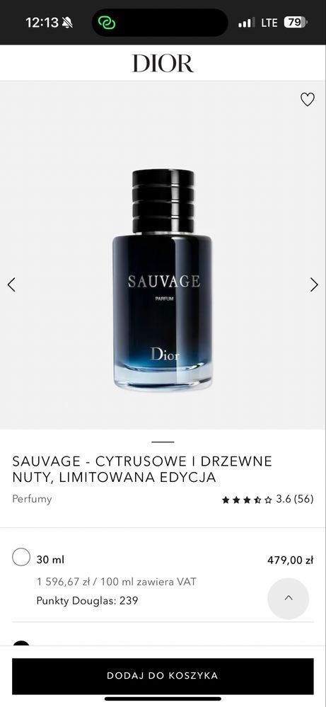 Dior Sauvage  10 ml