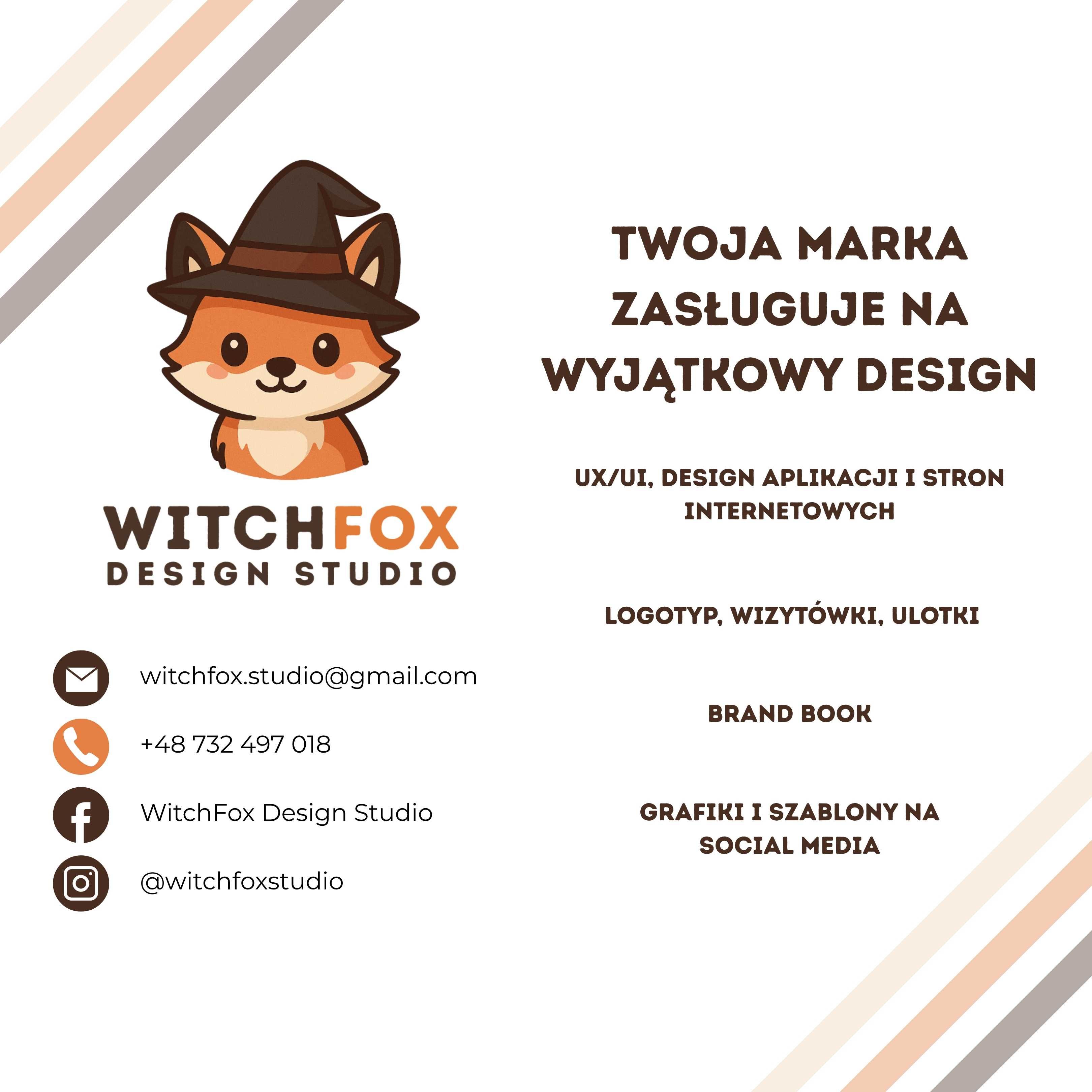 WitchFox Design Studio – logo, wizytówki, projekty graficzne, UX/UI