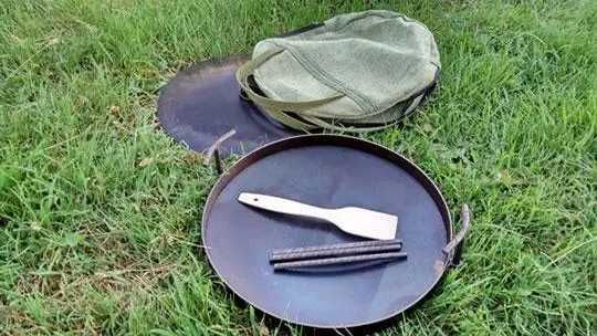 Сковорода из диска бороны +лопатка из дерева в подарок