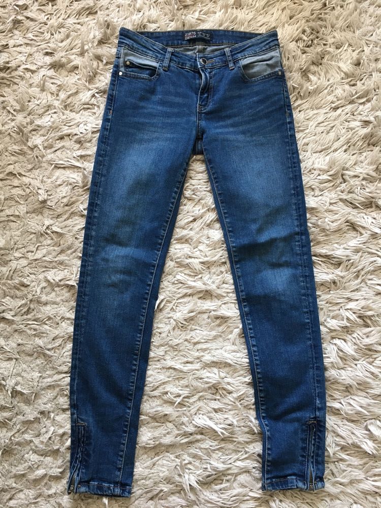 Zara Z1975 Denim spodnie  damskie jeansy rurki eur 34