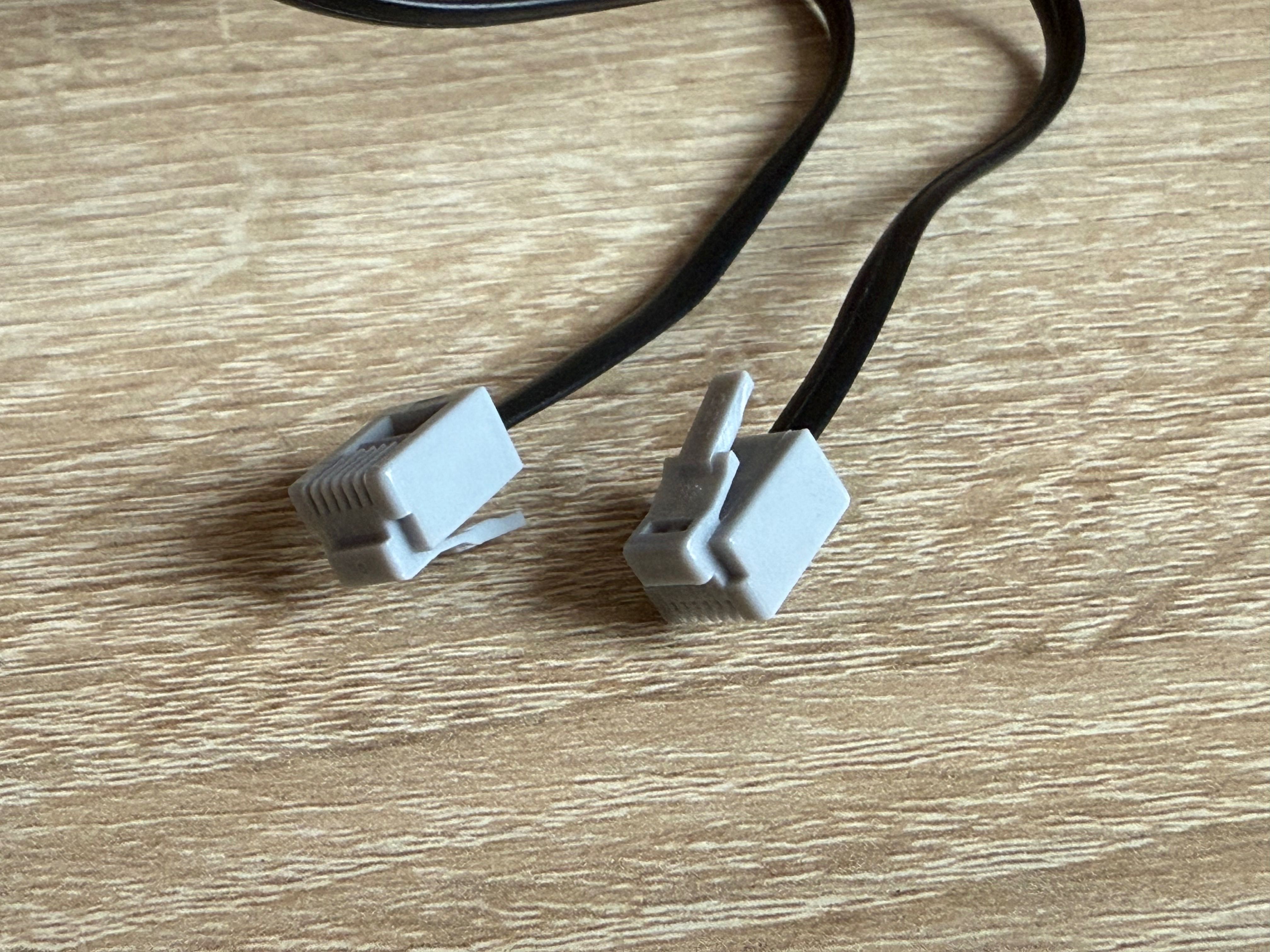 Kabel telefoniczny wtyk RJ11/RJ12 3 metry, modem ADSL, router