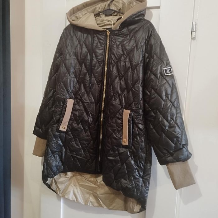 Kurtka wiosenna parka czarna damska S