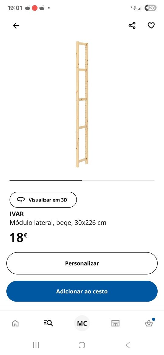Laterai Ivar Ikea. Novo!