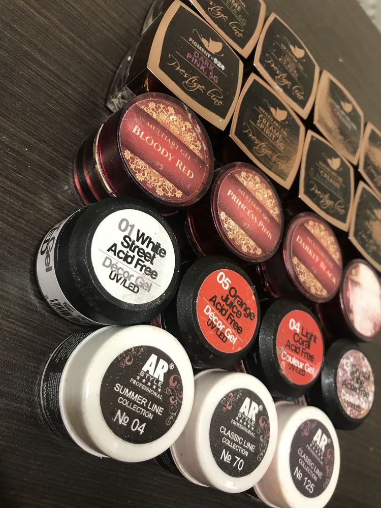 Gel Pasta, żele ozdobne do paznokci + GRATIS baza i top do hybryd
