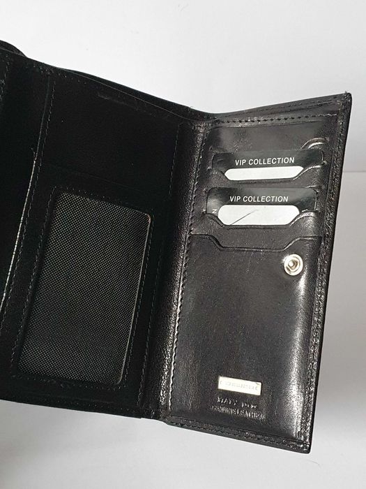 NOWY Portfel Skórzany Damski. Portmonetka. Skóra Vip Collection