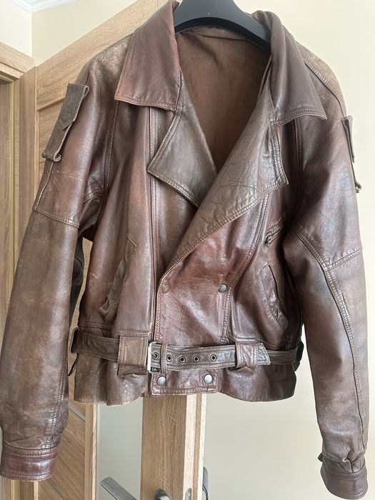 Косуха винтаж, натуральная кожа р. 50