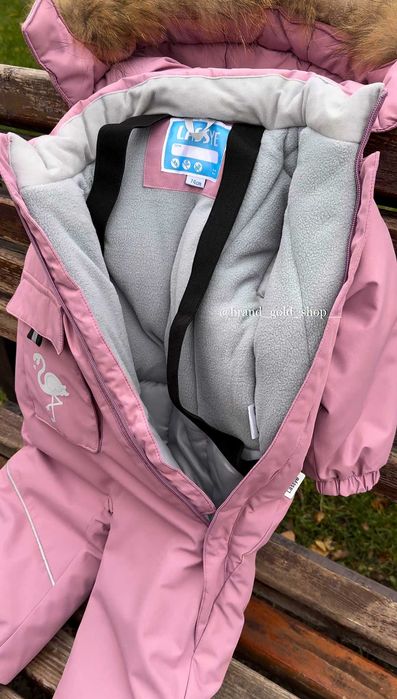 Суцільний зимовий термо комбінезон lassye для дівчинки 74-98