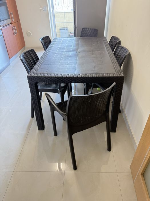 Mesa 6 lugares para uso externa