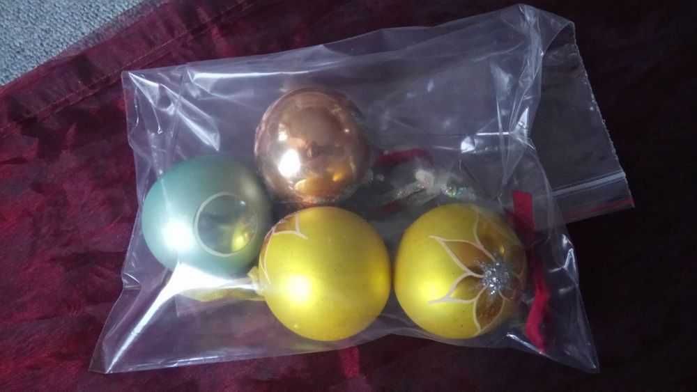 Bombki choinkowe PRL 4 szt.