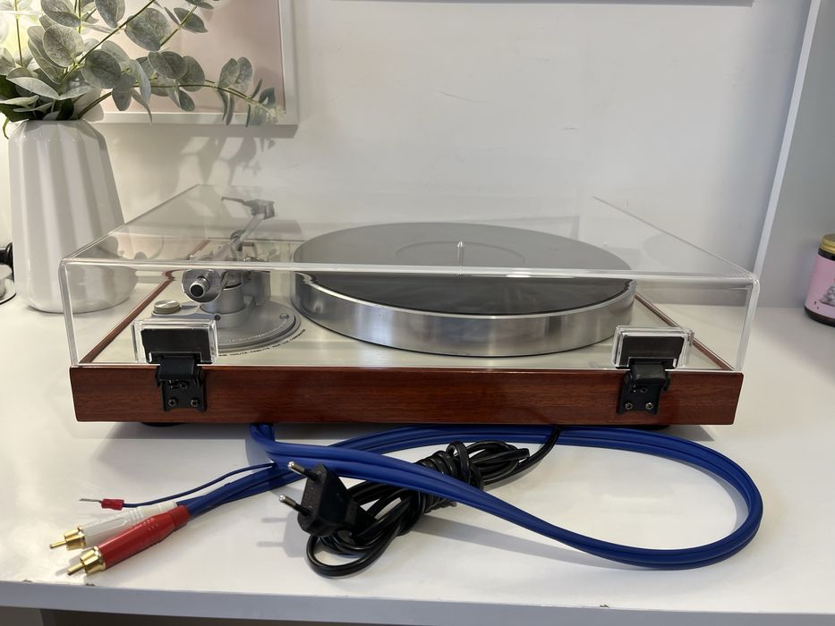 Gramofon Luxman PD 284, serwis, nowa igła, pokrywa i fornir.