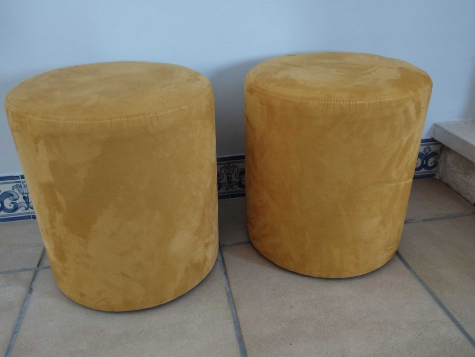 Puff em amarelo mostarda
