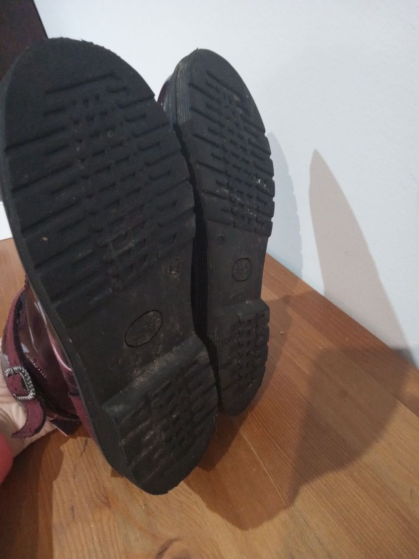 Botki bordowe dla dziewczynki 30