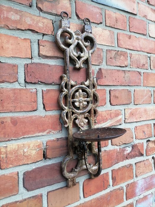 Świecznik żeliwny, loft, vintage
