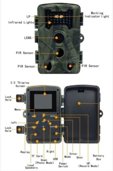 Kamera myśliwska PR1000 2.7K 58MP + karta 32GB
