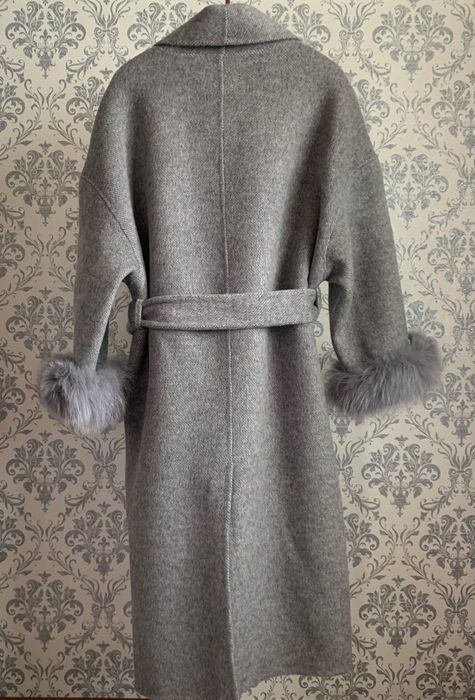 Длинное шерстяное пальто max mara кашемировое