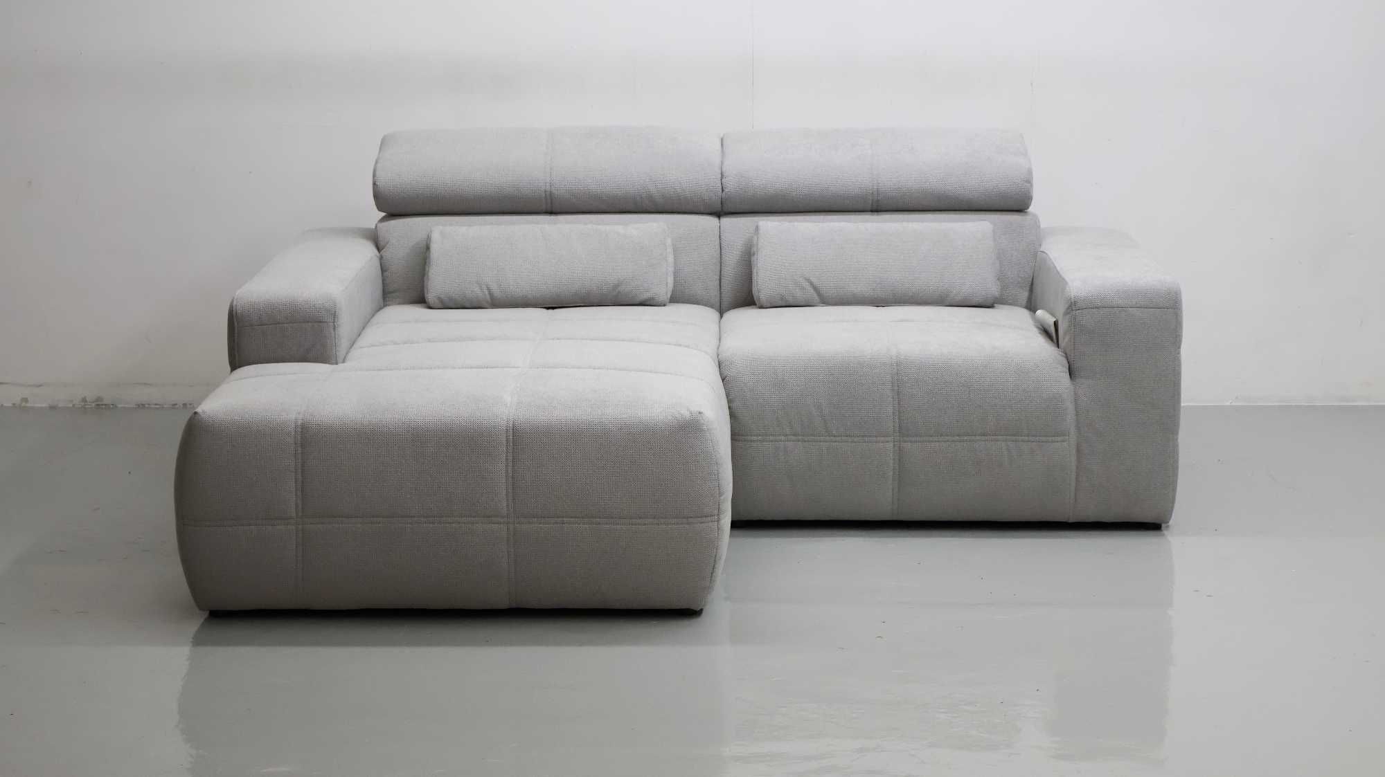 TAW DESIGN narożnik regulowane zagłówki rogówka sofa kanapa SZARA tkan