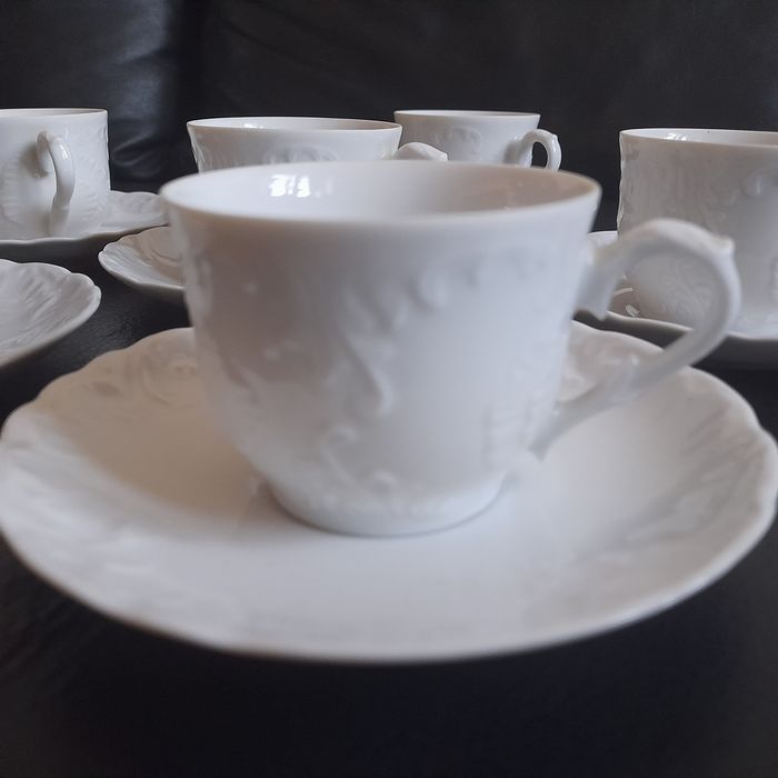 (Tylko dziś cena) Komplet filiżanek z talerzykami ĆMIELÓW  6 sztuk