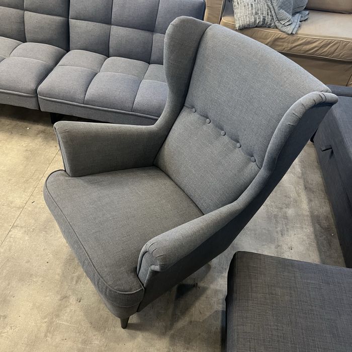 Fotel uszak Ikea Strandmon szary