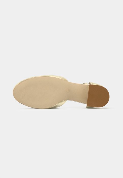 Anna Field 37 Buty Damskie Złote Czółenka Skórzane Wide Fit T697
