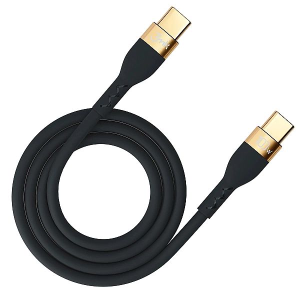 Kabel 3mk Hyper Silicone Cable USB-C / USB-C 100W 2m - czarny