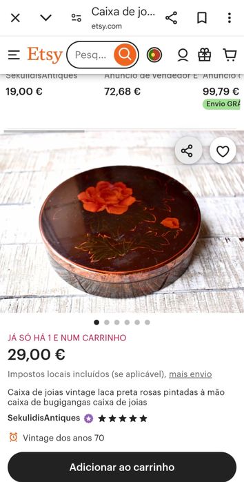 Caixas de plastico a imitar laca