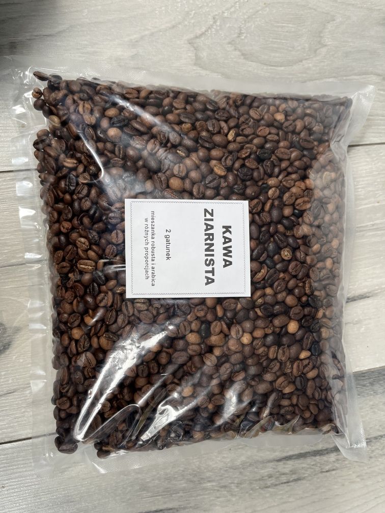 10kg Kawa ziarnista mix robusta arabika 2 gatunek
Cena za 1 kg 25 zl
z